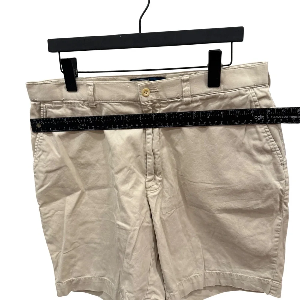 Polo Ralph Lauren Prospect Shorts Mens 36 Khaki Tan Chino Cotton Flat Front‎ 003